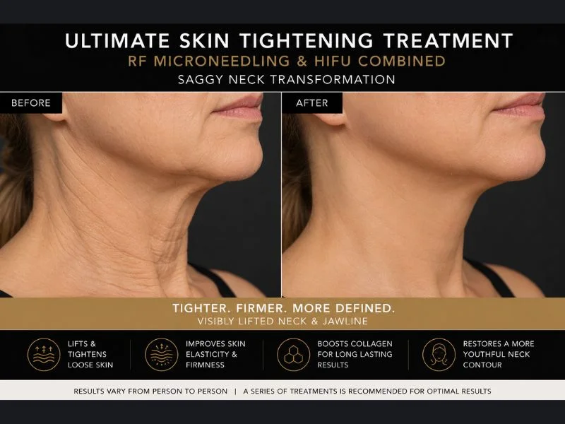 before and after Ultimate skin tightening treatment Wincanton