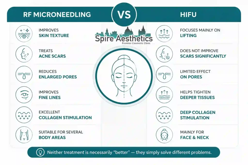 RF Microneedling vs HIFU: Which Treatment Gives Better Results Wincanton?